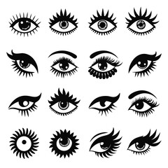 Set of Eye icons