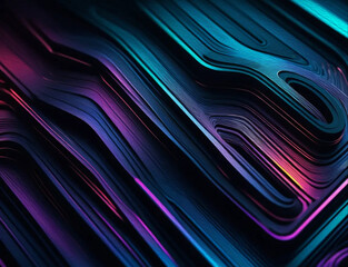 Abstract technology background. . Oil paint illustration.