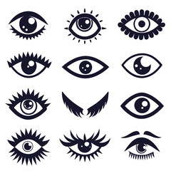 Set of Eye icons