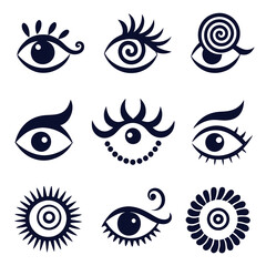 Set of Eye icons