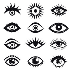 Set of Eye icons