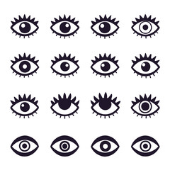 Set of Eye icons