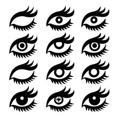 Set of Eye icons
