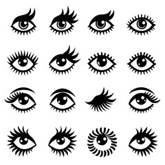 Set of Eye icons