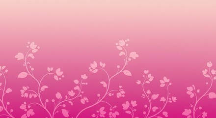 Fototapeta premium Elegant Pink Floral Pattern Background Gradient Design Soft Hues Feminine Design Pretty Floral