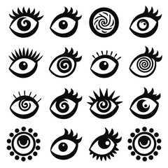 Set of Eye icons