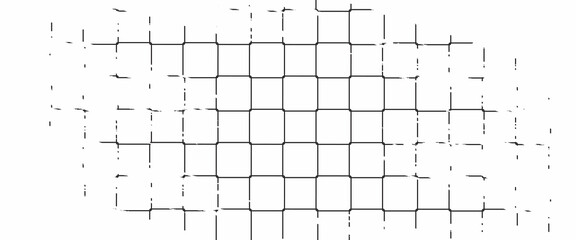 Black fisherman rope net vector seamless texture isolated on white. Fisherman netting for hunting