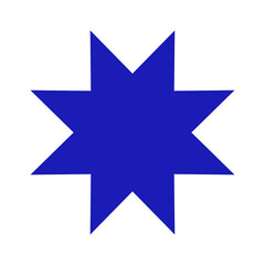 Mexican talavera ceramic tile with star pattern. Vector illustration. Mosaic design art from Puebla.