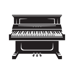 Fototapeta premium Digital Harmony: A Sleek Collection of Keyboard Vector Silhouettes Capturing the Modern Design, Versatility, and Musical Energy of This Iconic Electronic Instrument in Motion.