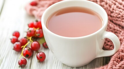 Warm Red Currant Tea Cozy Winter Drink Mug