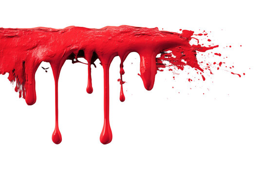 Roter Farbspritzer mit Tropfen und Spr&uuml;hverlauf PNG mit transparentem Hintergrund

