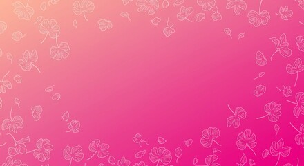 Pink Gradient Background with Delicate White Floral Pattern Perfect for Feminine Designs and Spring