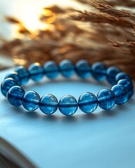 Trendy turquoise beaded bracelet high resolution photo