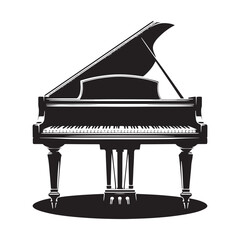 Elegance in Keys: A Timeless Collection of Piano Vector Silhouettes Highlighting the Graceful Form, Melodic Sound, and Musical Legacy of This Iconic Instrument Across Generations.