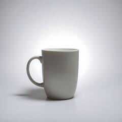 Obraz premium A clean ceramic mug shot from the side, ideal for showcasing logos or artwork overlays