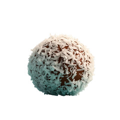 healthy chocolate coconut treat close-up
