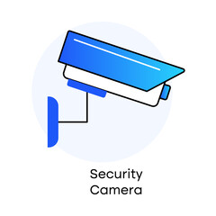 Security Camera – Surveillance Device Representing Monitoring and Safety, icon with editable stroke