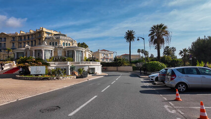French Riviera. Turquoise sea, colorful houses, marina and seaside, Provence, Alps, Cote d'Azur France February 25, 2025