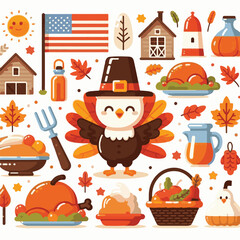 holiday, autumn, thanksgiving, fall, harvest, background, season, celebration, pumpkin, day, seasonal, november, design, leaves, orange, nature, leaf, turkey, concept, festive, happy, dinner, card, ba