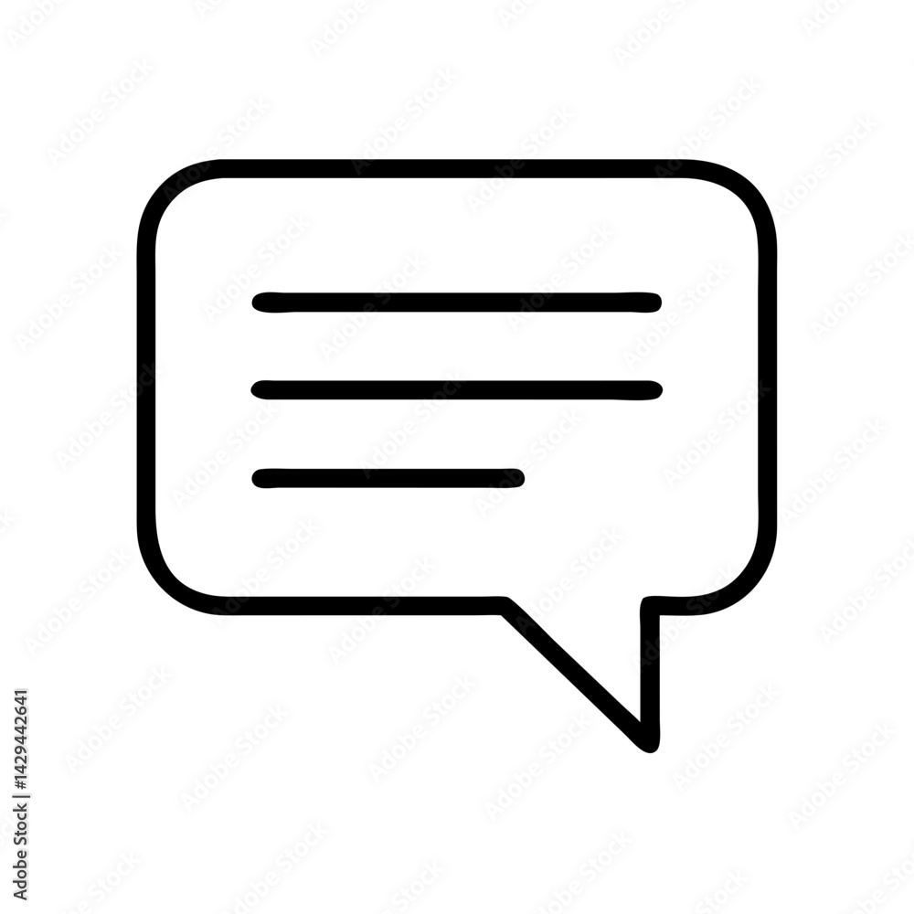 Aufkleber vector graphic of message bubble icon for chat communication social media and user interface design 