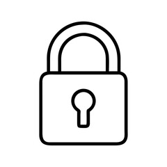 Unlock security padlock icon vector illustration for privacy protection and access control design
