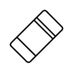 Stock vector graphic of a simple school eraser for removing pencil marks and correcting mistakes