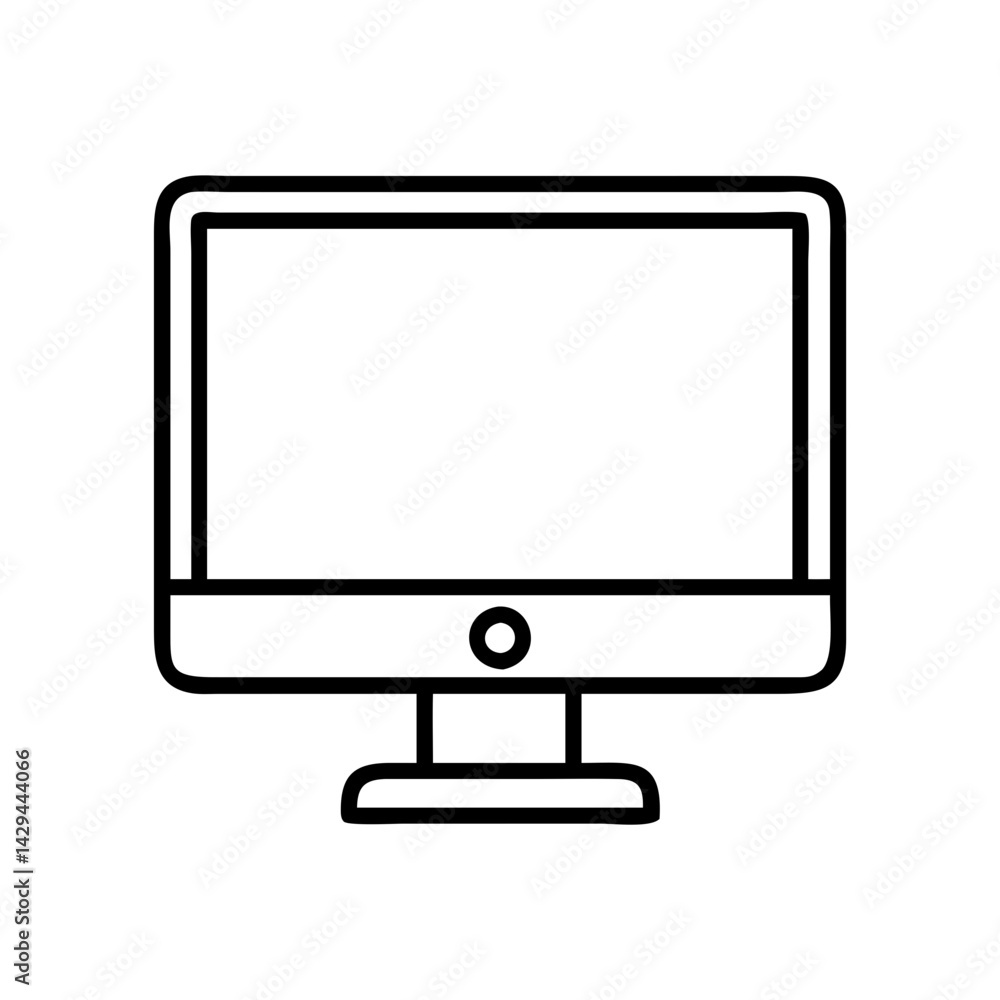Poster Isolated computer monitor display vector illustration for graphic design and web design use