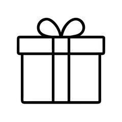 Isolated outline gift box vector for birthday present christmas present or special occasion 90