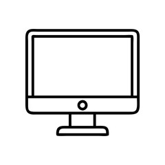 Isolated computer monitor display vector illustration for graphic design and web design use