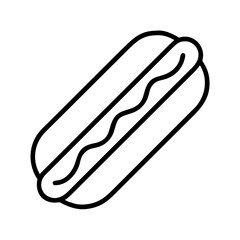 Isolated hot dog vector illustration for fast food restaurant menu and street food design concept