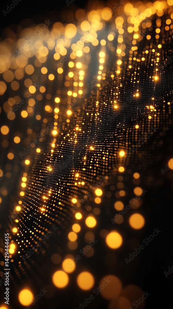 Poster glowing round illuminated lines with motion blur represent futuristic speed connectivity and infinit