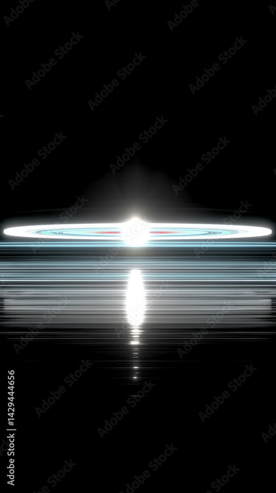 Poster glowing round illuminated lines with motion blur represent futuristic speed connectivity and infinit