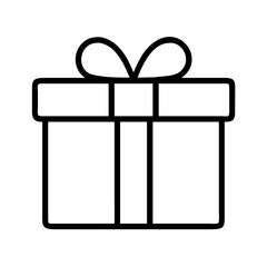 Gift box outline vector illustration for birthday present christmas gift or special occasion 90