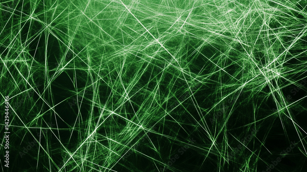 Aufkleber green abstract background with geometric scratches and textured lines evokes energy motion and moder