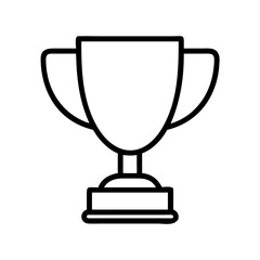 Trophy icon vector design, award cup illustration, winner symbol, achievement graphic element design