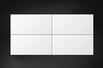 3D Illustration. Wide rectangular box mockup isolated. Overview