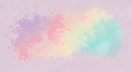 Obraz premium Delicate Pastel Tones Background with Colorful Splatter for Various Creative Projects