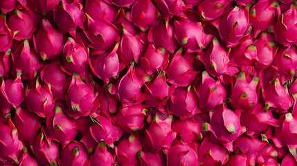 Fototapeta premium Vibrant Pink Dragon Fruit Background Texture Seamless Pattern