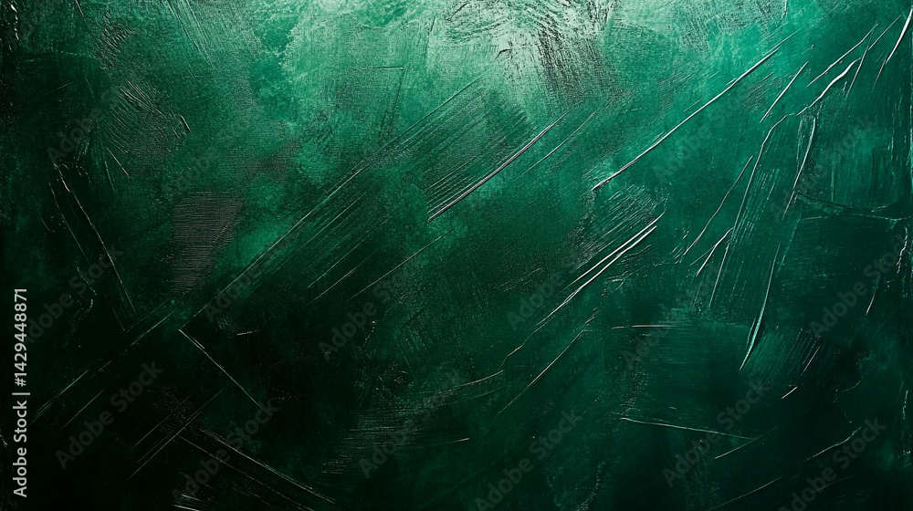 Poster green abstract background with geometric scratches and textured lines evokes energy motion and moder
