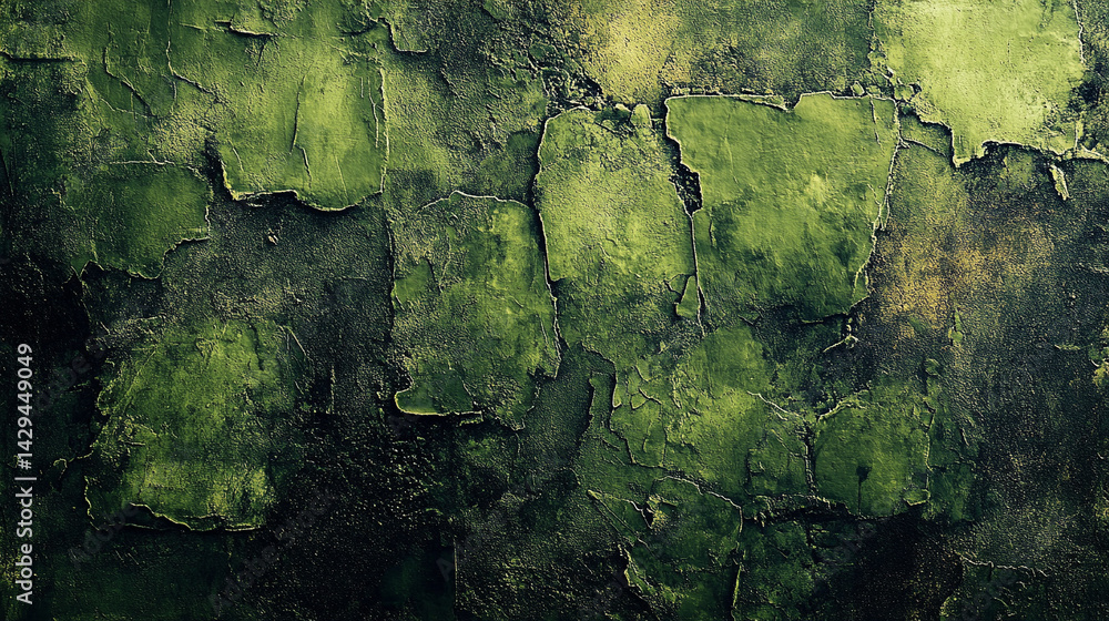Poster green abstract background with geometric scratches and textured lines evokes energy motion and moder