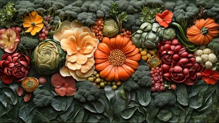 Fototapeta premium Organic veggie artwork