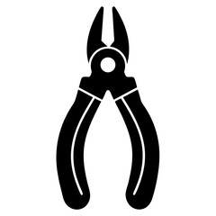 Pliers Icon Bold Clean Silhouette