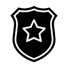 Police Badge Icon Clean Minimal Vector