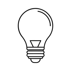 Minimal LED Bulb Line Art Vector for Brightness and Illumination Design