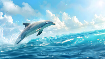 dolphin jumping out of water
