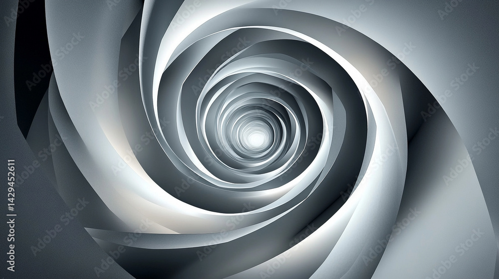 Aufkleber grey and white abstract background with layered paper elements and subtle shine symbolizing clarity 