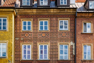 Old beautiful house in the Old Town of Warsaw