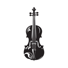 Fototapeta premium Harmonious Elegance: A Refined Collection of Viola Vector Silhouettes Celebrating the Rich Sound, Graceful Form, and Timeless Beauty of This Iconic Stringed Orchestral Instrument.