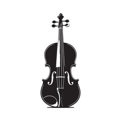 Fototapeta premium Harmonious Elegance: A Refined Collection of Viola Vector Silhouettes Celebrating the Rich Sound, Graceful Form, and Timeless Beauty of This Iconic Stringed Orchestral Instrument.