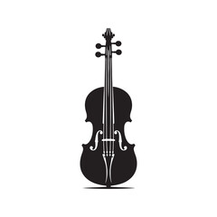 Obraz premium Harmonious Elegance: A Refined Collection of Viola Vector Silhouettes Celebrating the Rich Sound, Graceful Form, and Timeless Beauty of This Iconic Stringed Orchestral Instrument.